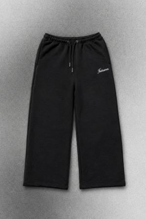 Black Wide-Leg Sweatpants