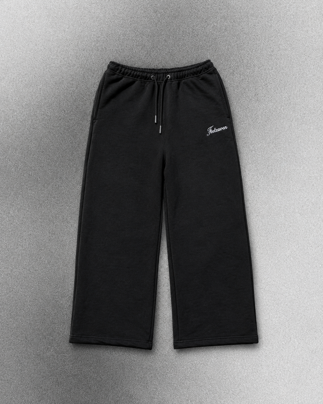 Black Wide-Leg Sweatpants
