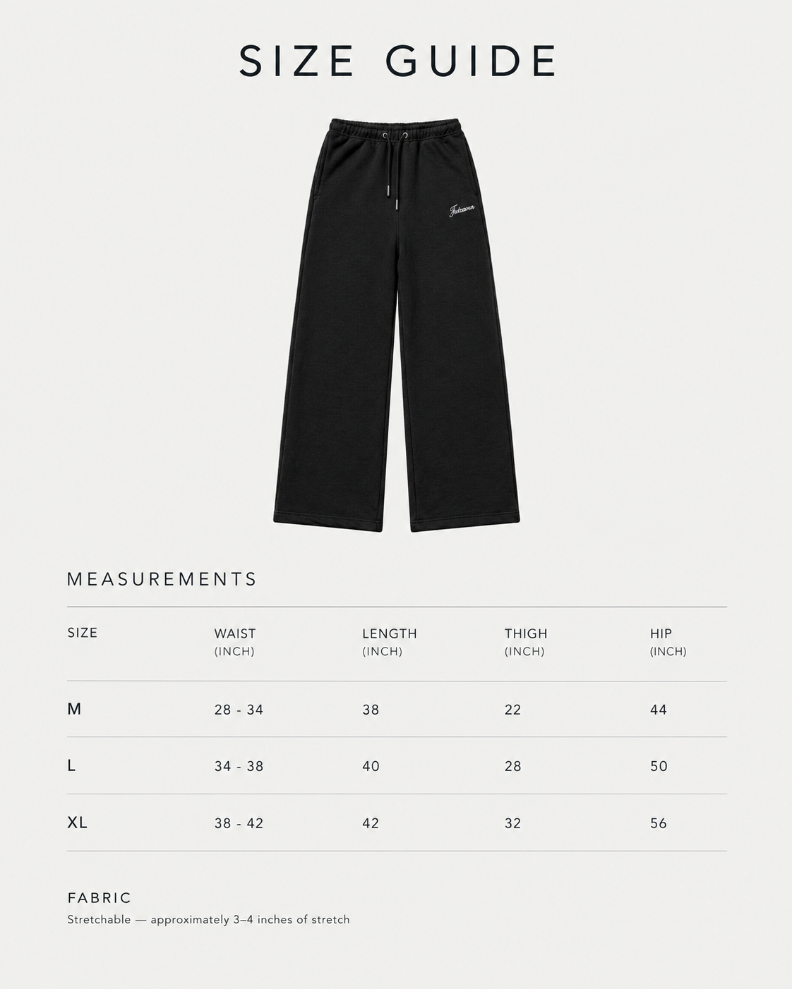 Black Wide-Leg Sweatpants - Image 3