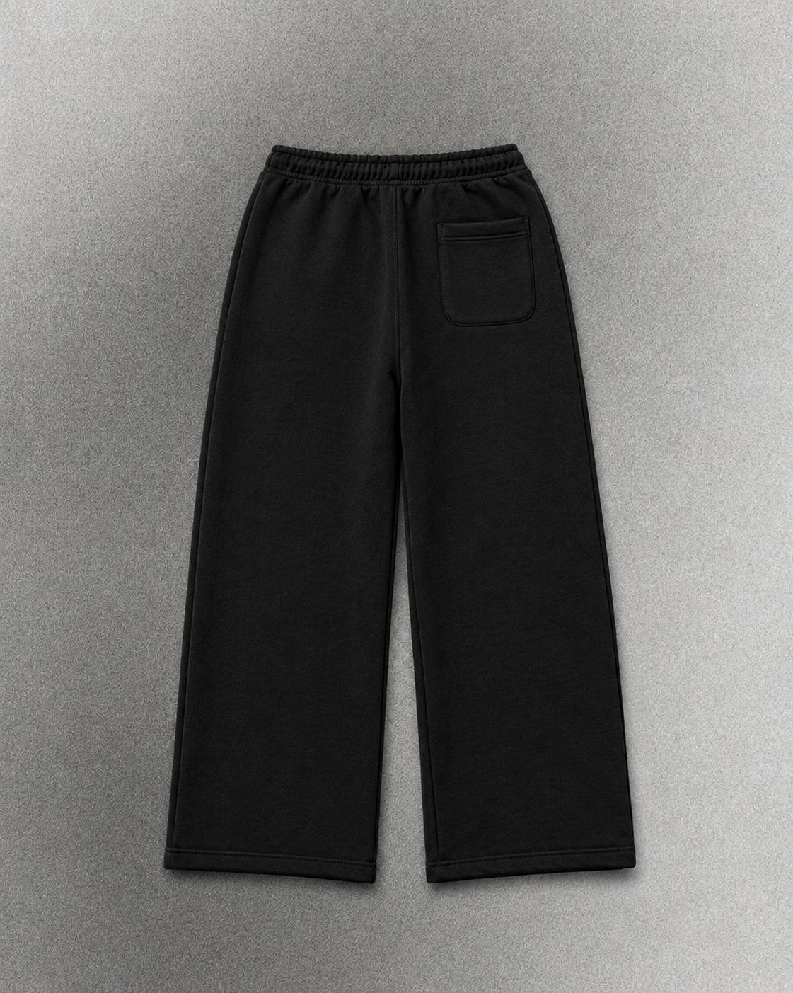 Black Wide-Leg Sweatpants - Image 2