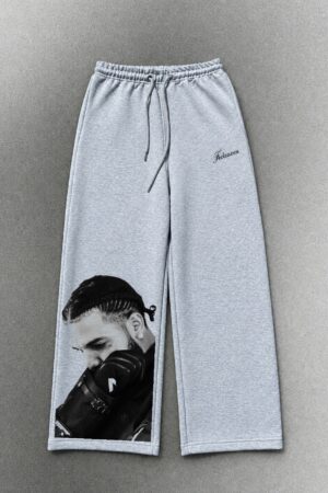 Grey Wide-Leg Sweatpants