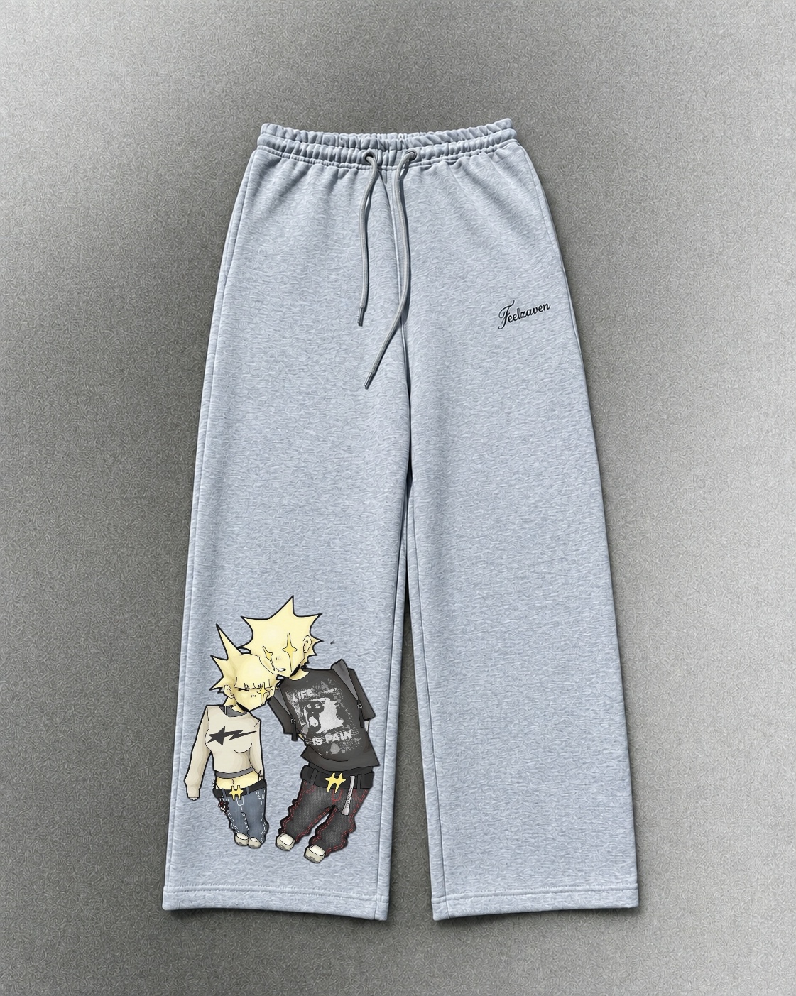 Life Is Pain Cyber-Anime Sweatpants