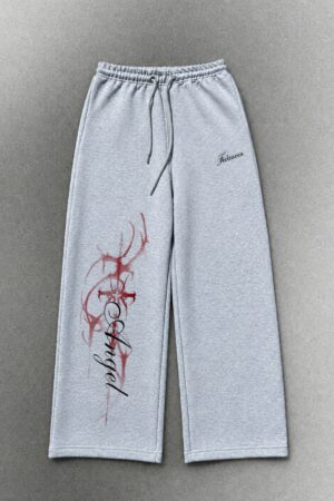 Grey Wide-Leg Sweatpants