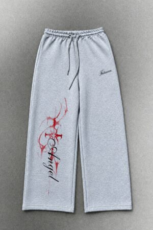 Grey Wide-Leg Sweatpants