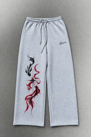 Grey Wide-Leg Sweatpants