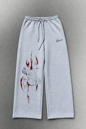 Grey Wide-Leg Sweatpants