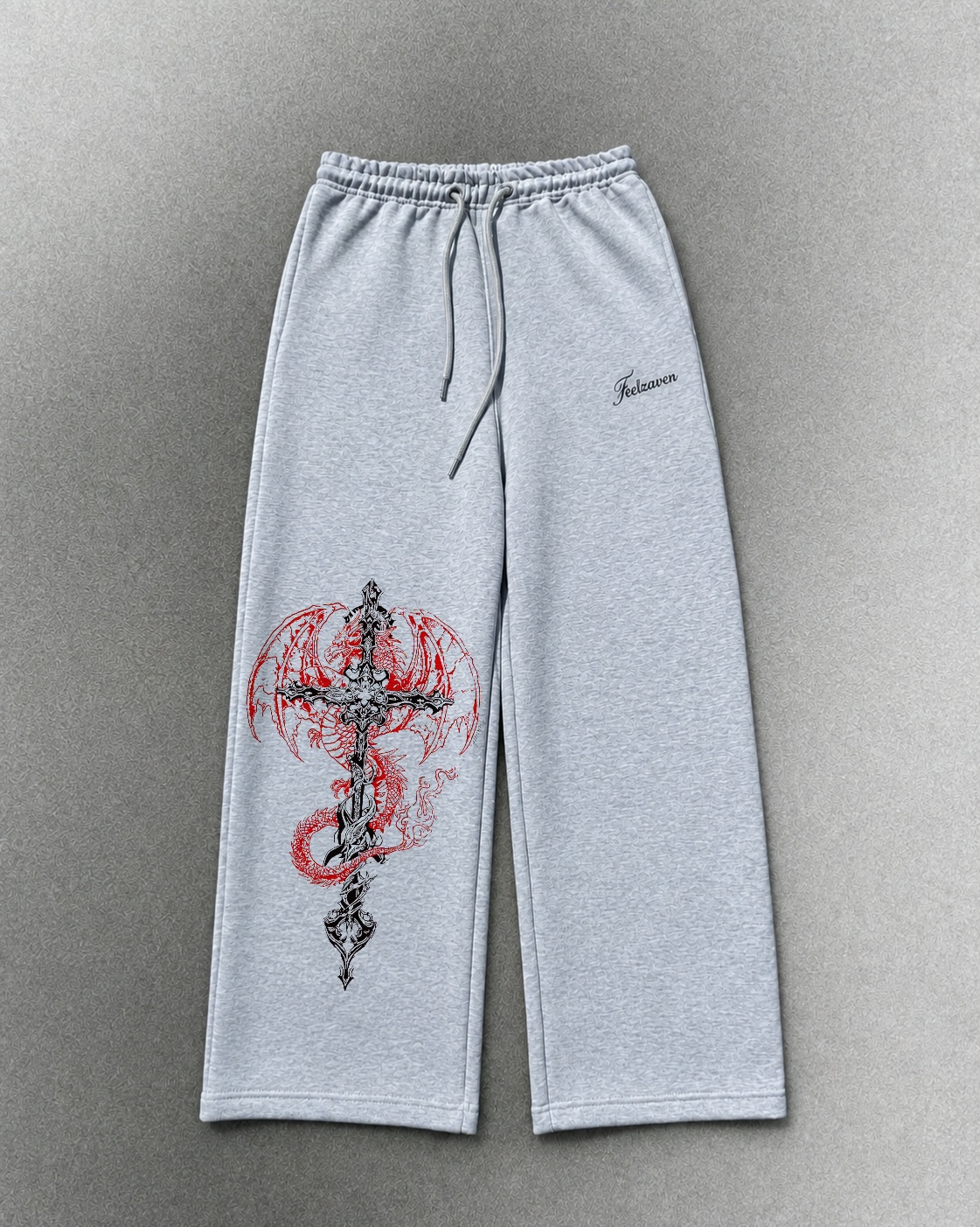 Grey Wide-Leg Sweatpants