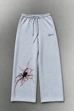 Grey Wide-Leg Sweatpants