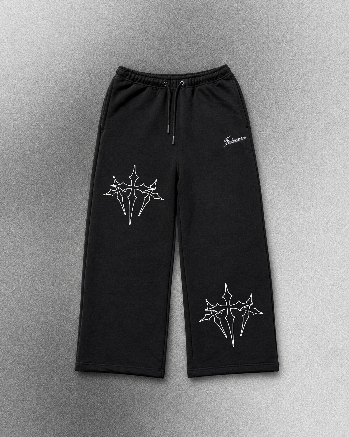 Gothic Cross Black Sweatpants
