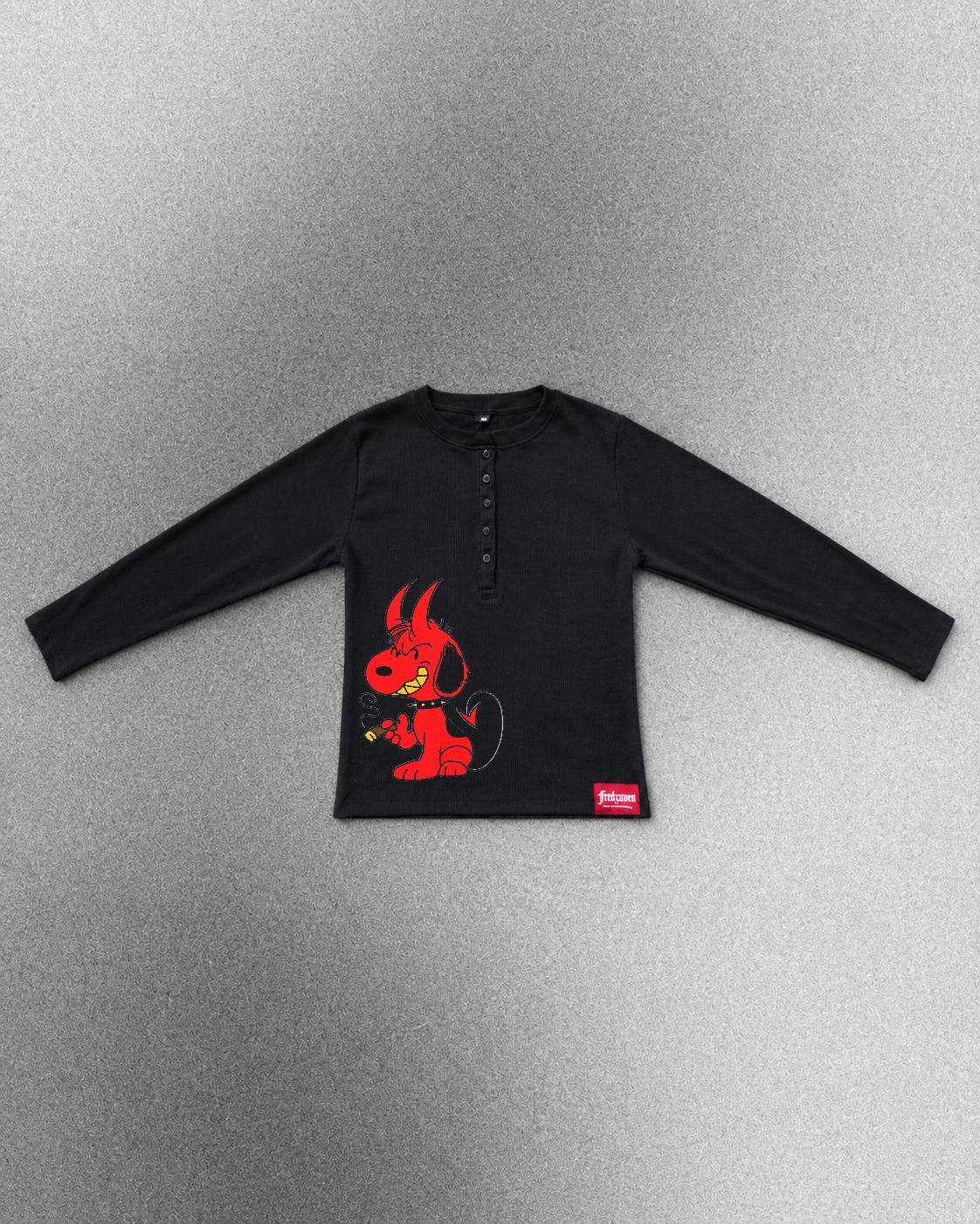 Smoking Red Devil Dog Henley