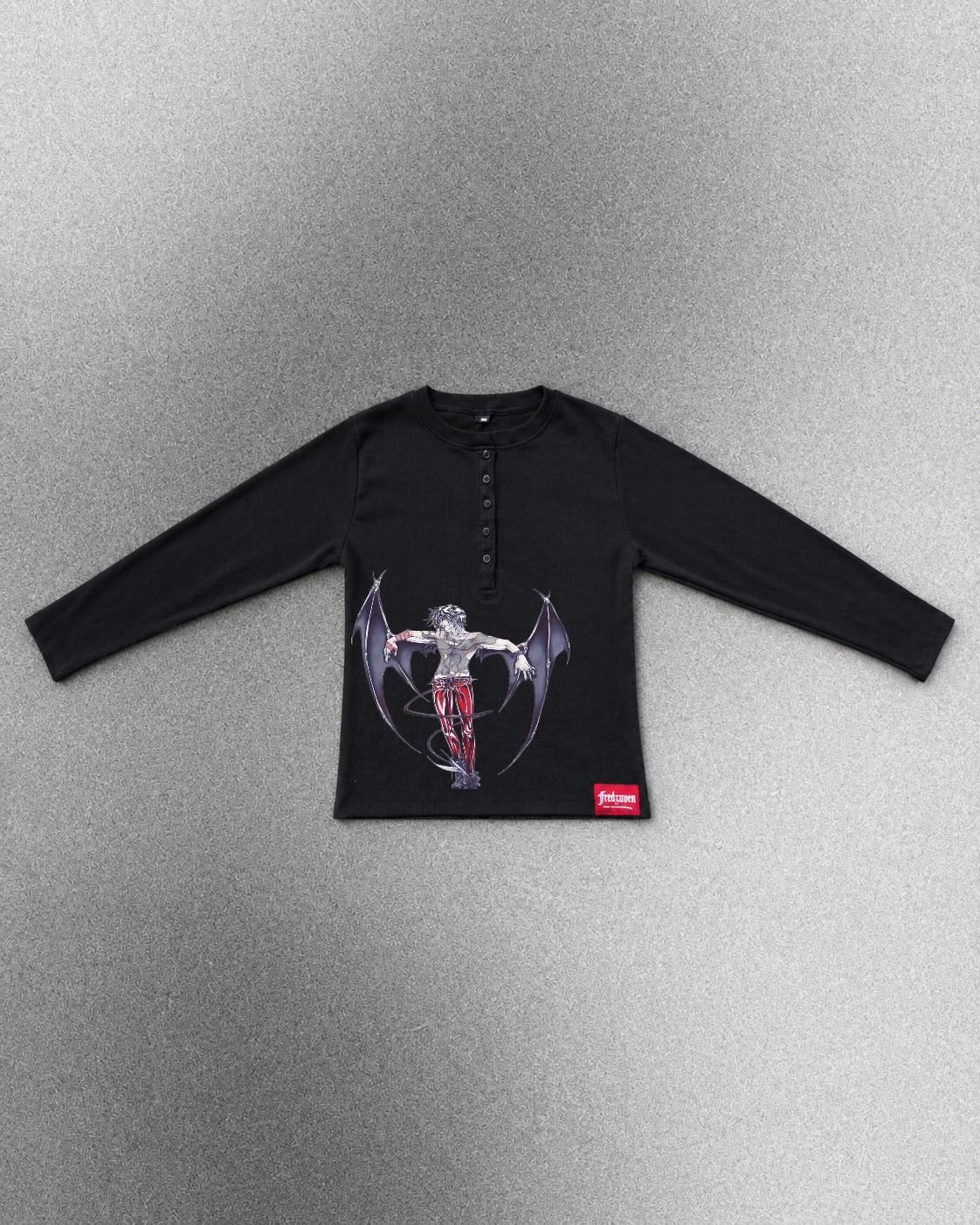 Vampire Wing Graphic Henley