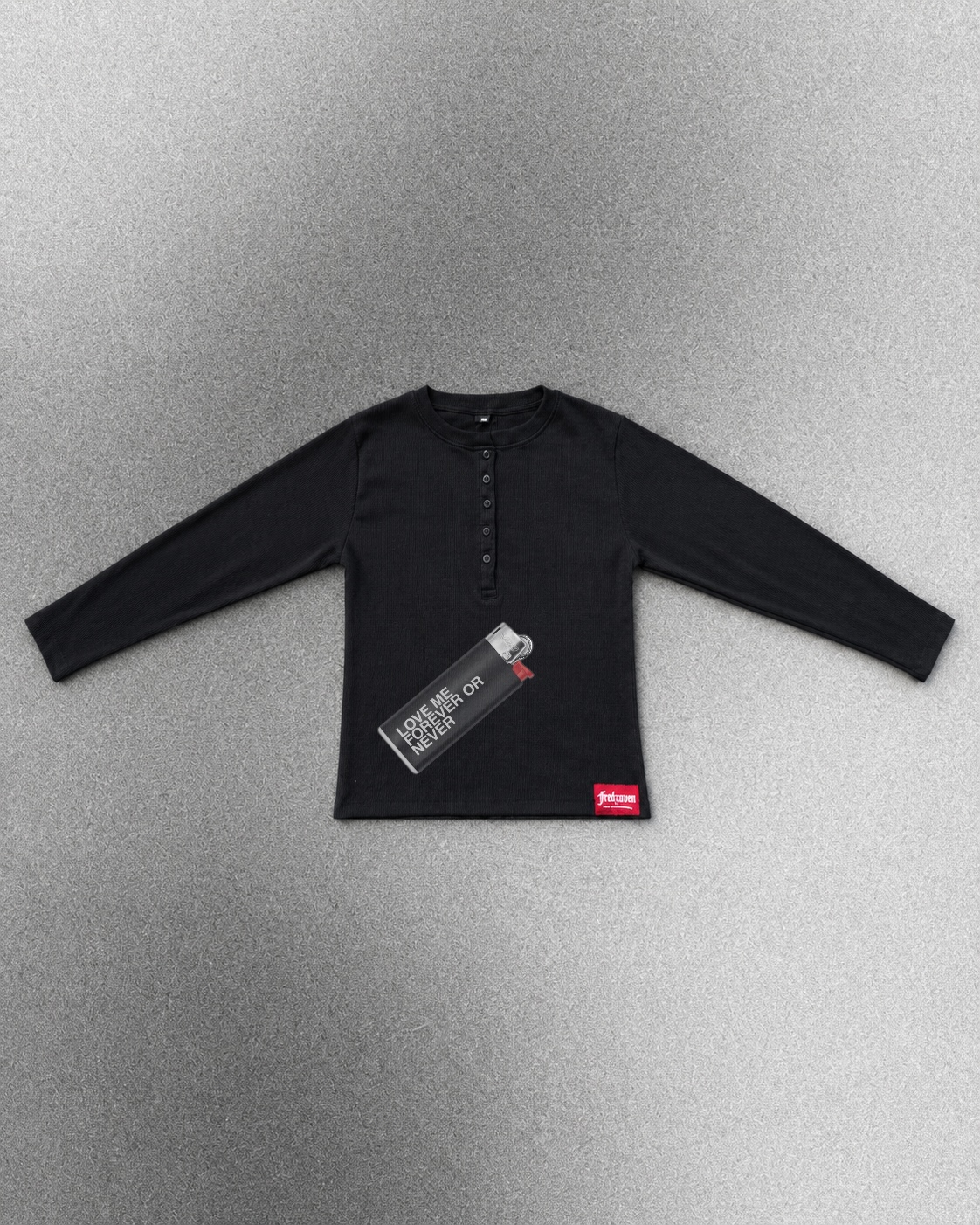 Love Me Forever Ribbed Henley